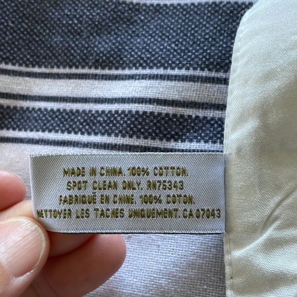 Hearth and home placemats. Blue & white striped. Braided twine detail. Lot of 2. - Picture 5 of 5